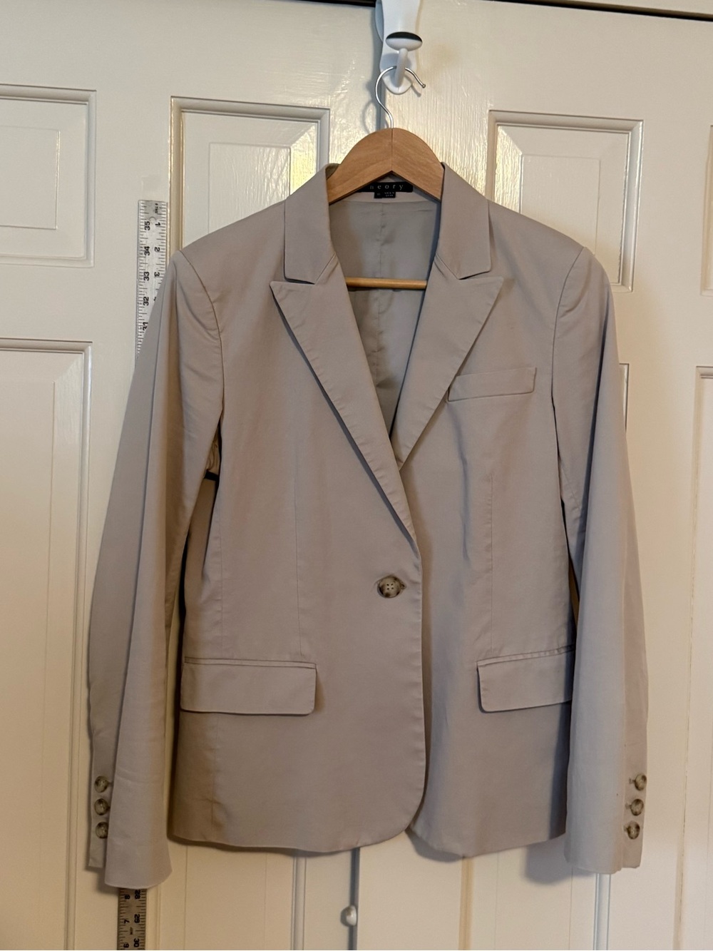 Theory Women's Light Taupe Single-Button Blazer